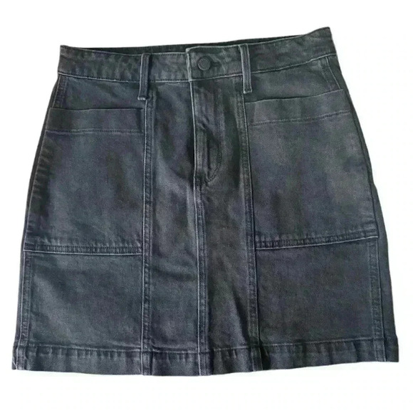 OLD NAVY Black Jack denim mini jean skirt - utility pocket- women’s size 4 - Picture 2 of 8